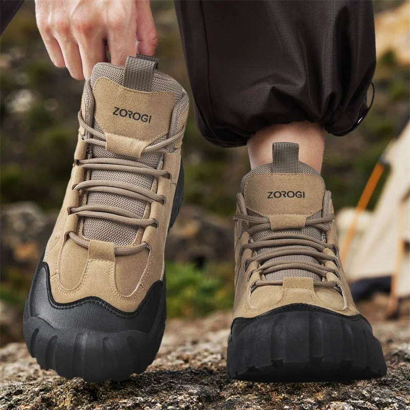 Hiking Shoes Mens Luxury Designer Winter Climbing Trekking Sneakers for Men Canvas Outdoor Sports Work Man Shoes