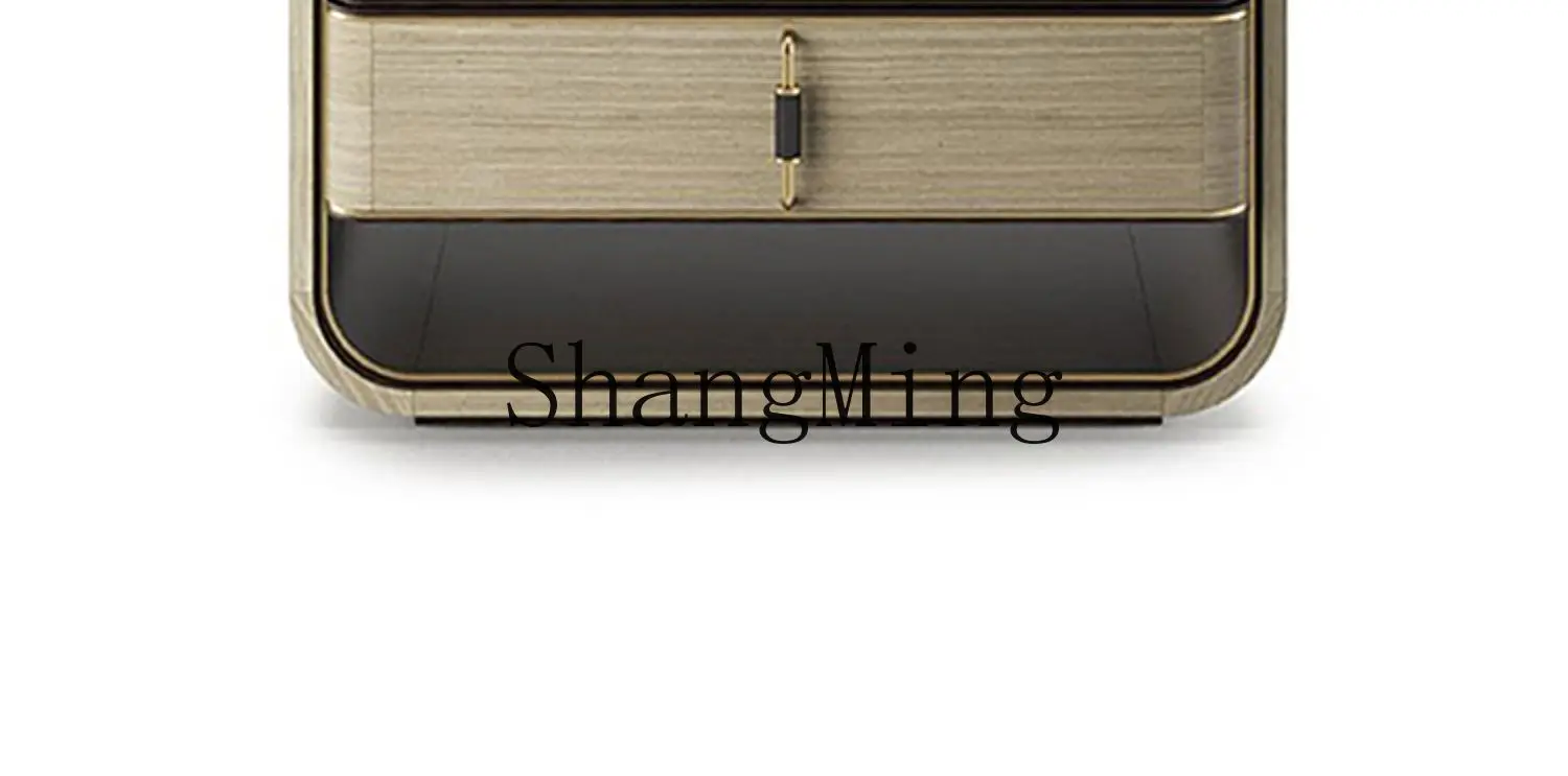 SM minimalist chest of drawers foyer entry light luxury high cabinet storage solid wood edge cabinet