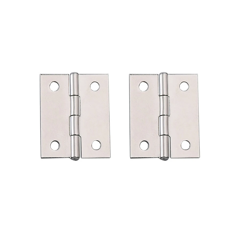 1 Pair Stainless Steel Hinges Heavy Duty Butt Hinge 1/1.5/1.75/2.25/2.6/3/3.5inch Multiple Sizes Household Hardware Accessories