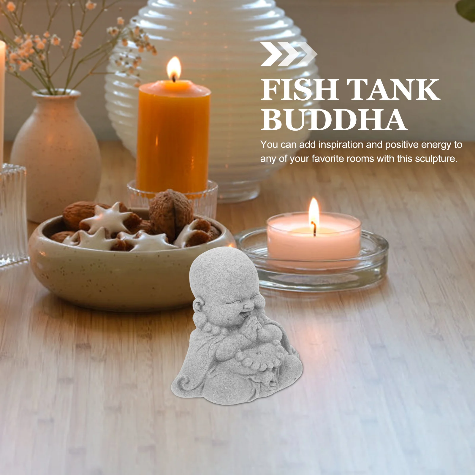 

Small Buddha Statue Fish Tank Decor Home Garden Decoration Mini Figurine Religious Ornament for Aquarium Table Decor