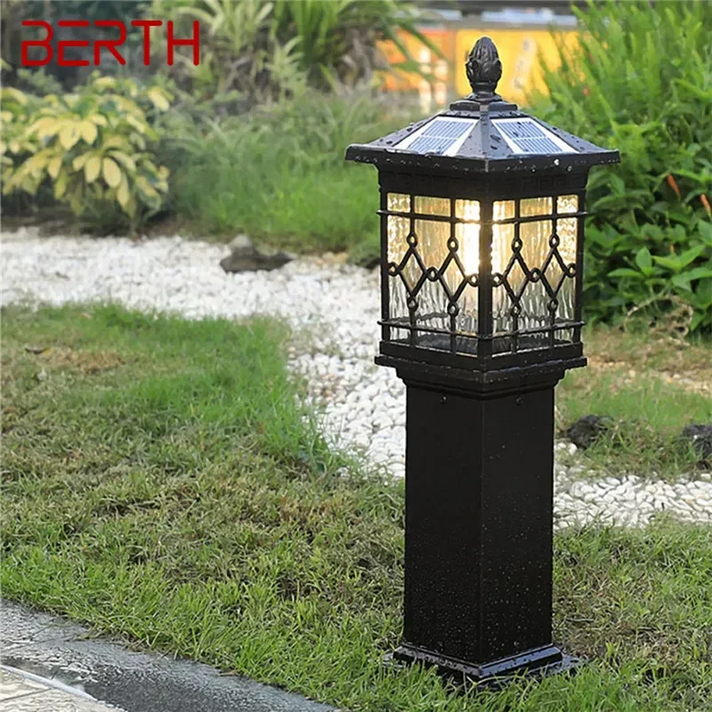 

BERTH Contemporary Outdoor Solar Lawn Lamp LED Waterproof Villa Garden Courtyard District Residential Quarters Lawn Lamp