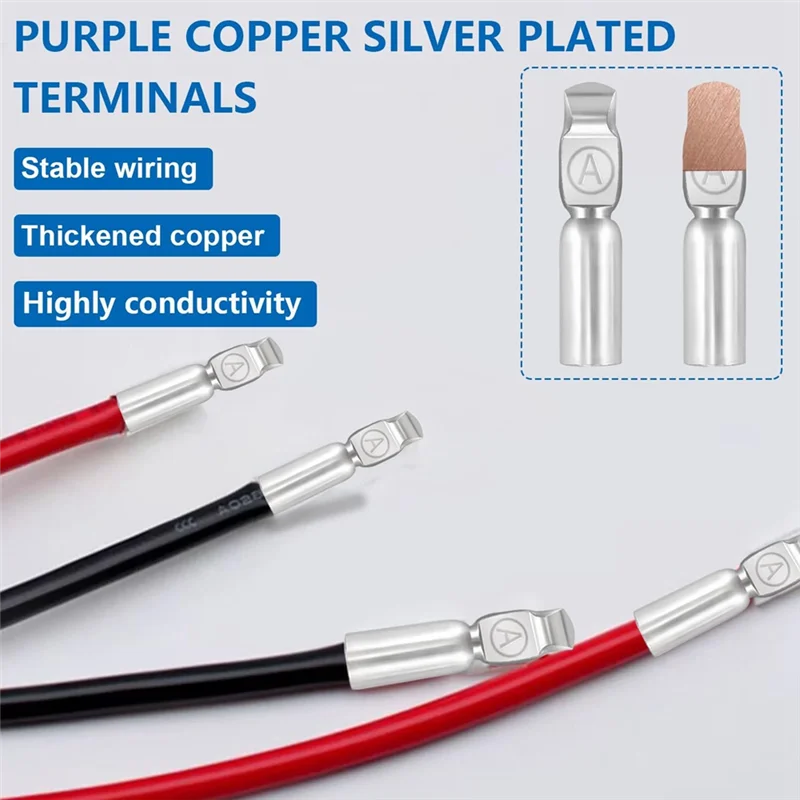 2Pack 175Amp Battery Quick Connect Plugs And Connectors1/0-4 Gauge Battery Quick Disconnect For Winch, Trailer-POS