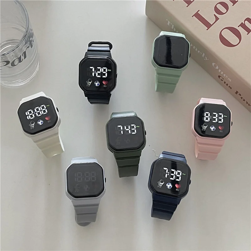 Fashion Children Digital Wristwatches Luminous Sport Watches for Girls Boys Watch Kids Silicone Band Student Watch Gifts