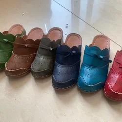 Summer Women's Slippers 2024 Vintage Roman Woman Shoes Casual Wedge Platform Sandals Hollow Comfort Beach Shoe Female Flip Flops