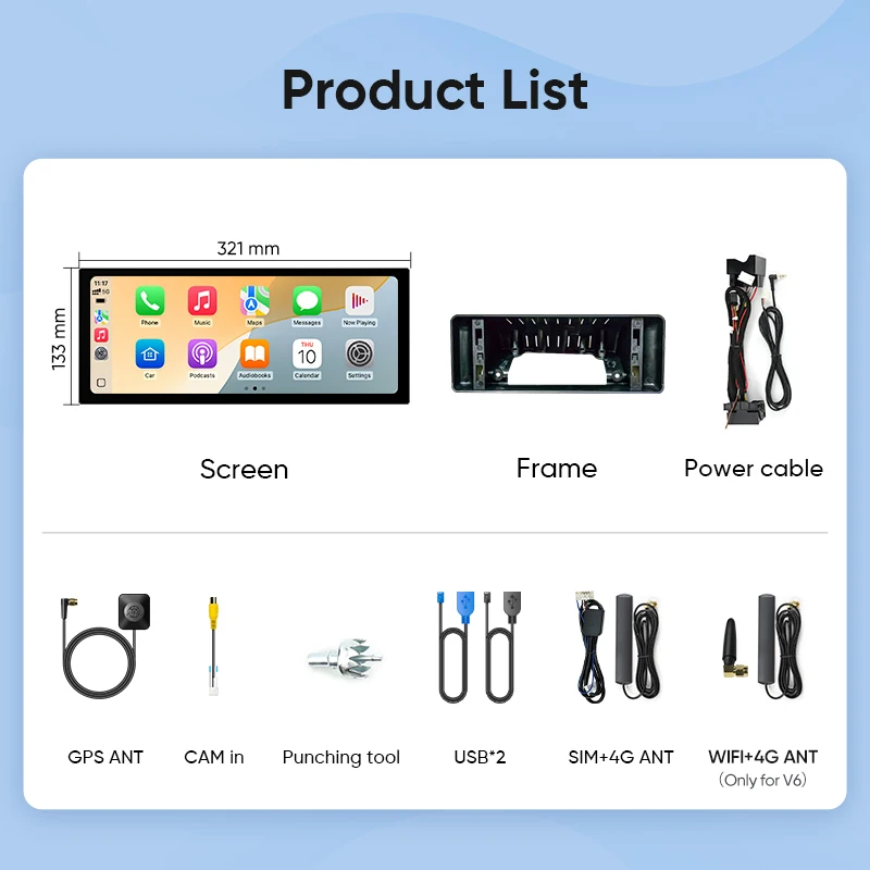Ainavi 12.3 Inch For BMW 3 Series 2006 2007 2008 2010 E90 E91 E92 E93 Wireless Carplay Android Auto Radio Car Multimedia Player