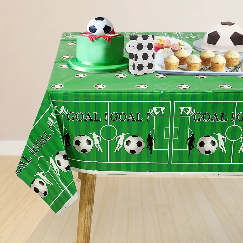 Soccer Theme Disposable Tablecloth Football Sport Birthday Party Supplies Soccer Fans Birthday Party Decortions view 2
