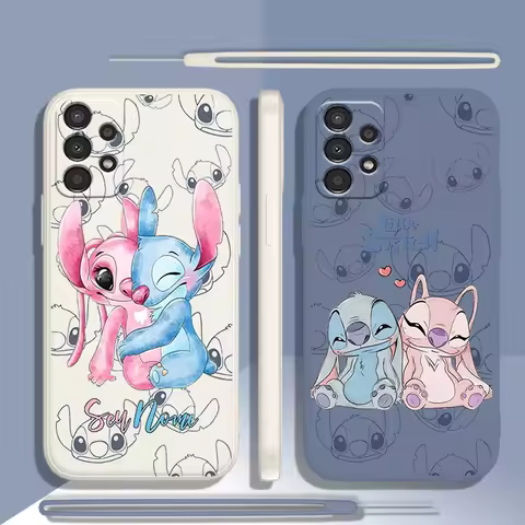 Stitch Lilo Classic For Samsung A24 34 14 54 13 23 73 33 53 03 02 22 72 52 S Core 5G 4G Liquid Rope Phone Case