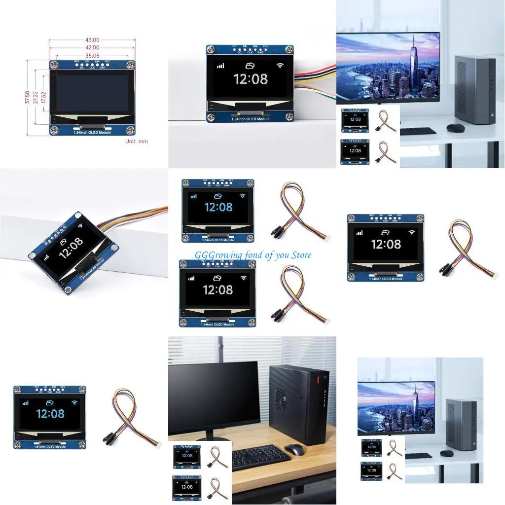 

H9EB Pack of 1 1.54" OLED Display Module SSD1309 Driver Chip SPII2C Communication