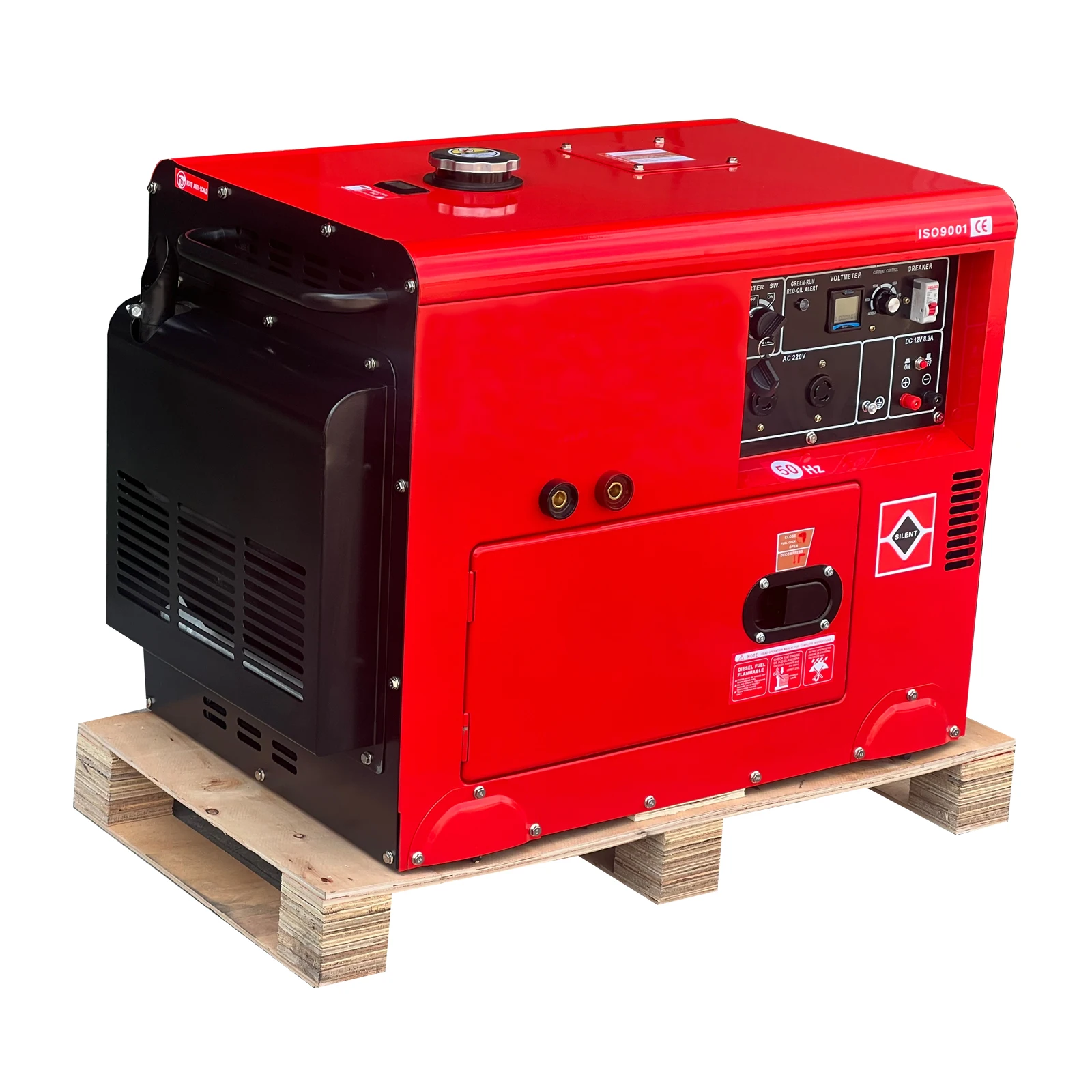 5000W Single-Phase Diesel Generator with 190A Welding Current 50HZ 220V Rated Voltage Silent Type Low Noise Diesel Generators