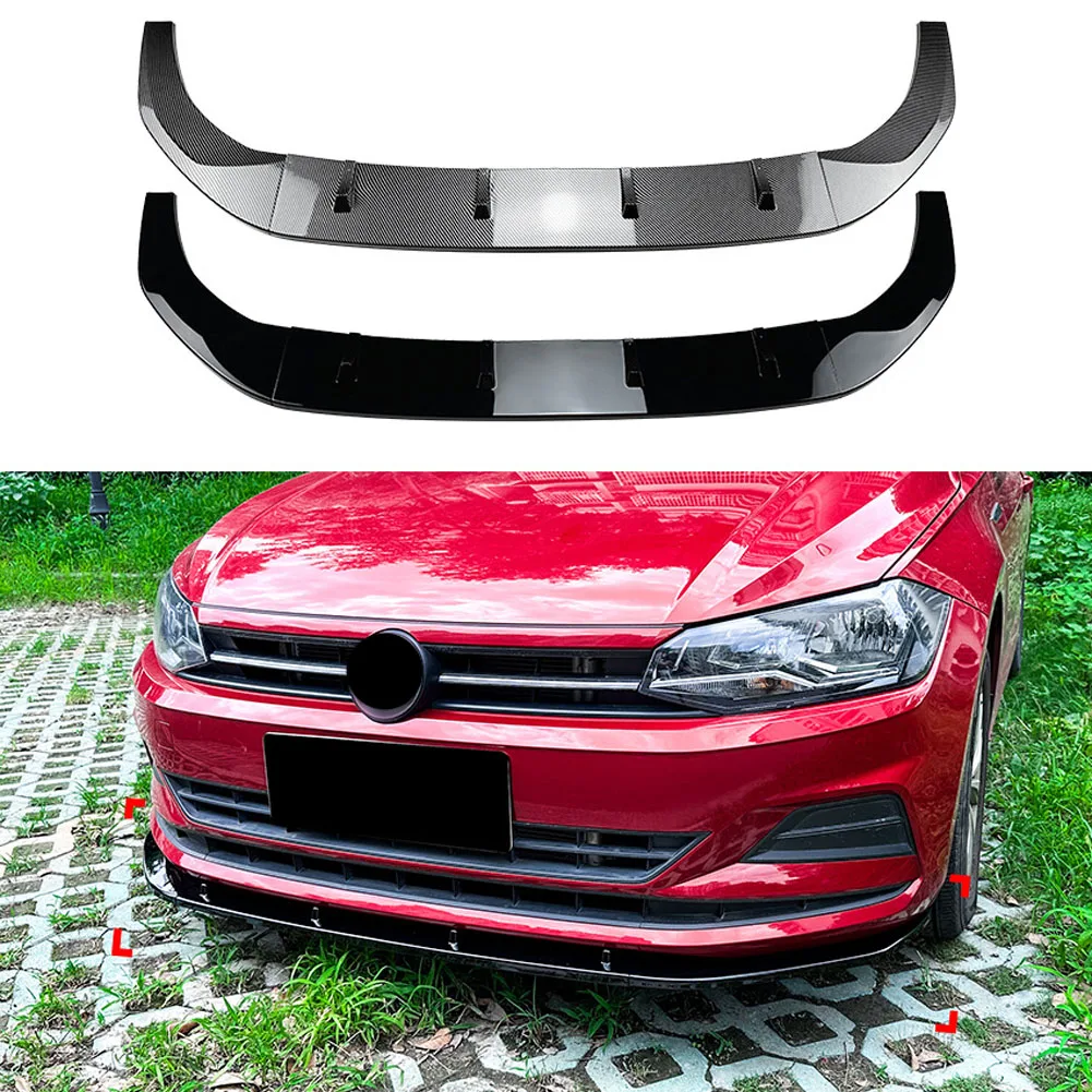 

3 Stage Front Lip Splitter Spoiler Side Lower Splitters Body Kit For Volkswagen Polo MK6 2018+