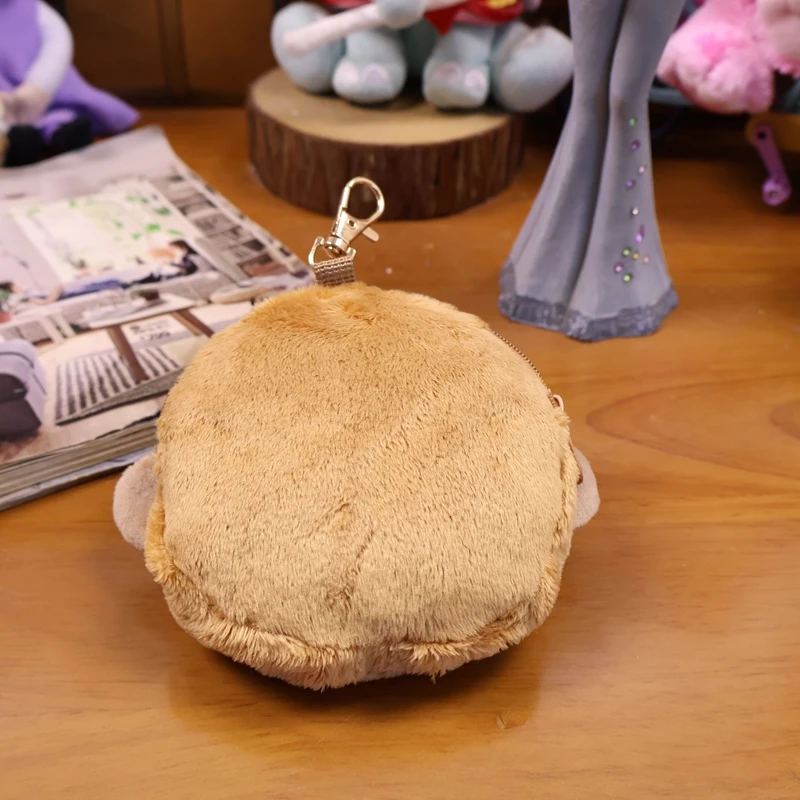 Monkichi القرد القطيفة محفظة نسائية للعملات المعدنية المحفظة أنيمي رئيس Kawaii حقيبة لطيفة المفاتيح جولة عملة الحقيبة