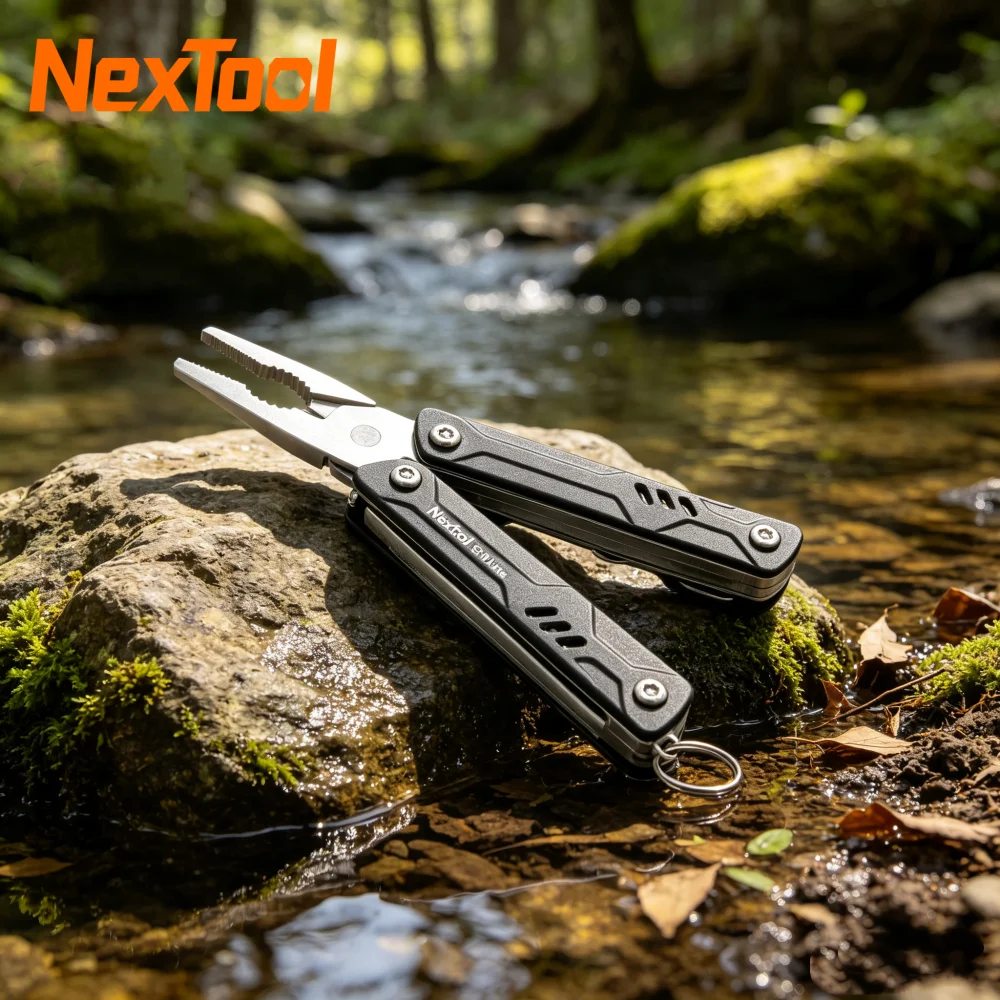 NexTool Mini Sailor Pliers Lite 10 in 1 Keychain Folding EDC Multi Tool Scissors Screwdriver Outdoor Camping Fishing Tool Set