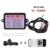 12 Tones 12-24V Nhay 3+ Pro Musical Horn Relay with Remote Control for Car Truck Van Motorcycle Auto