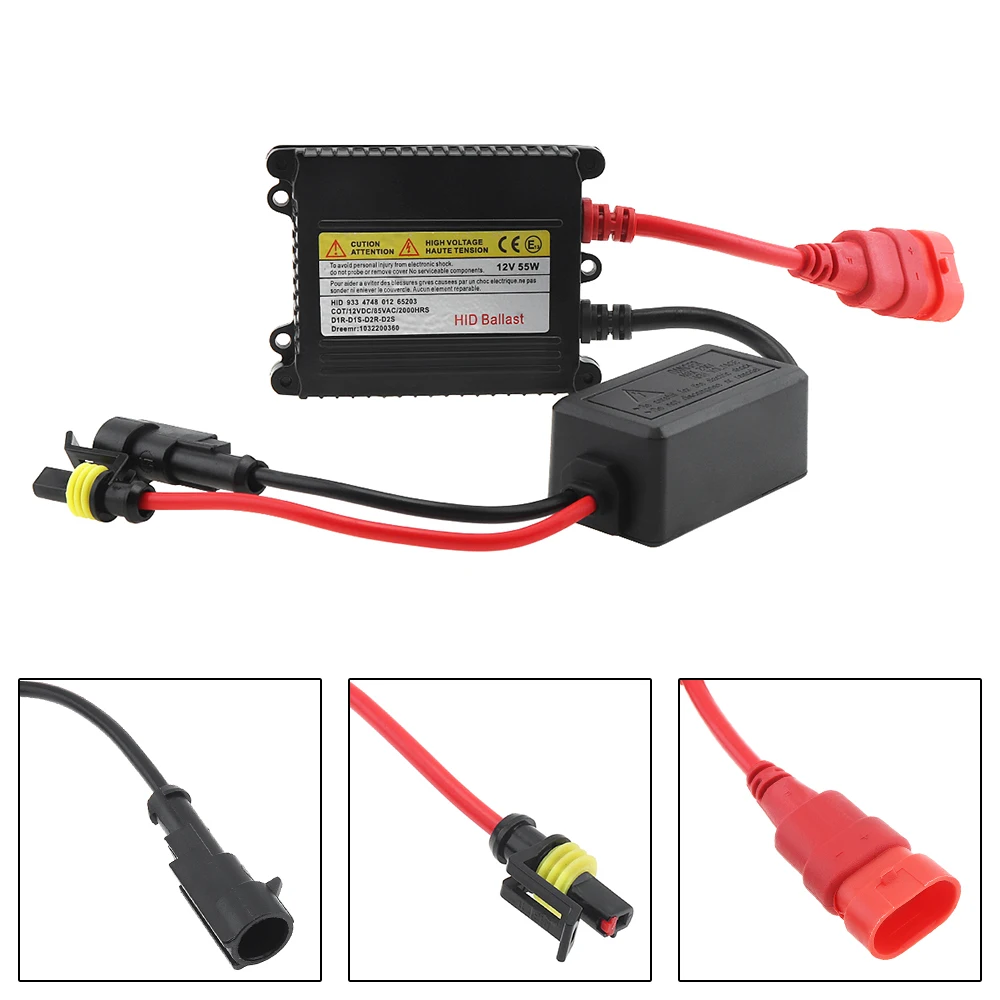 

DC 12V 55W Super Slim HID Ballast Ballast Kit for H1 H3 H7 H8 H9 H11 9005 9006 H4 For 12V 24V Car Motorcycle Vehicle ATV