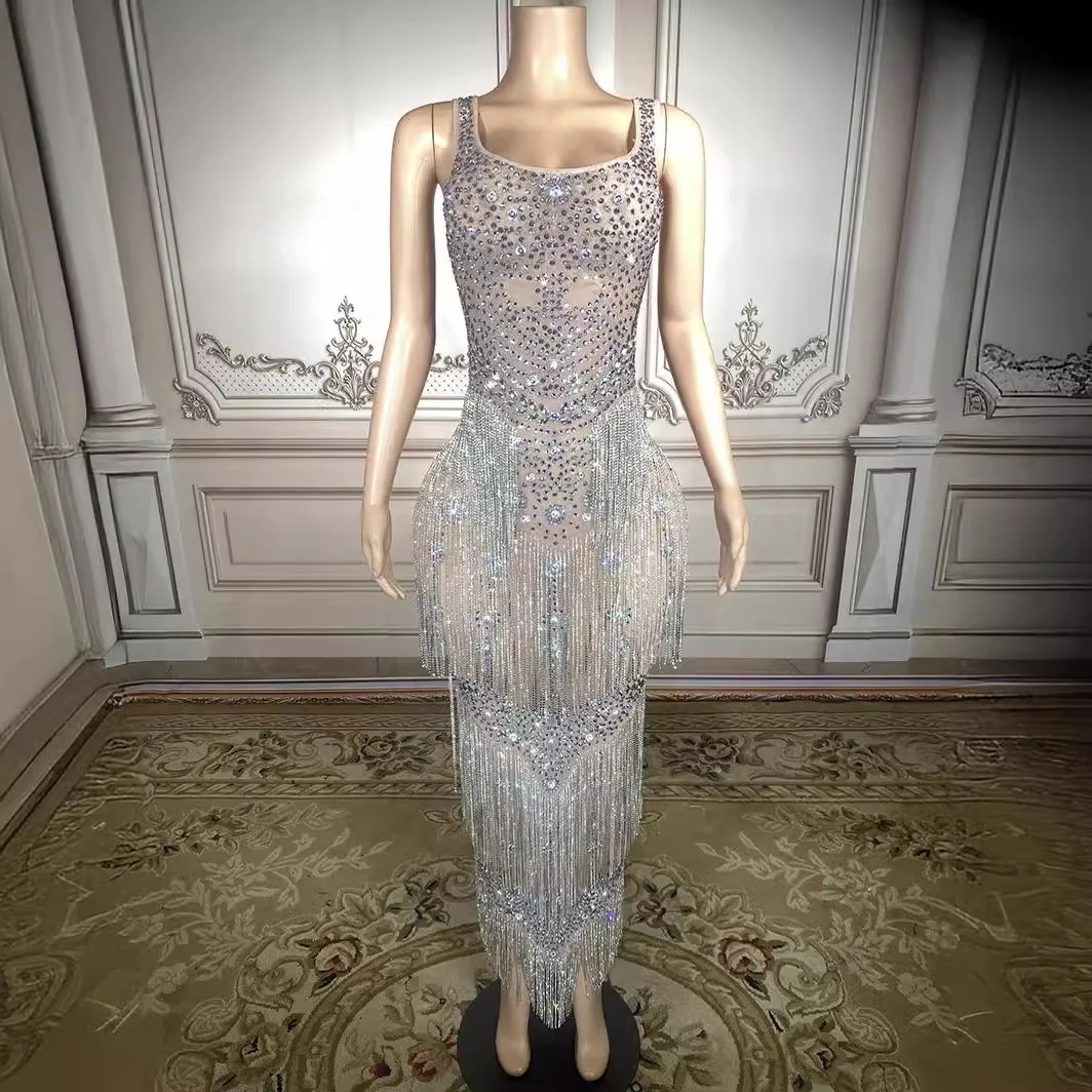 

Evening Skirt Birthday Clothing Diamond Performance Clothing High-end Light Luxury Niche French Toasting Clothing Party Dresses