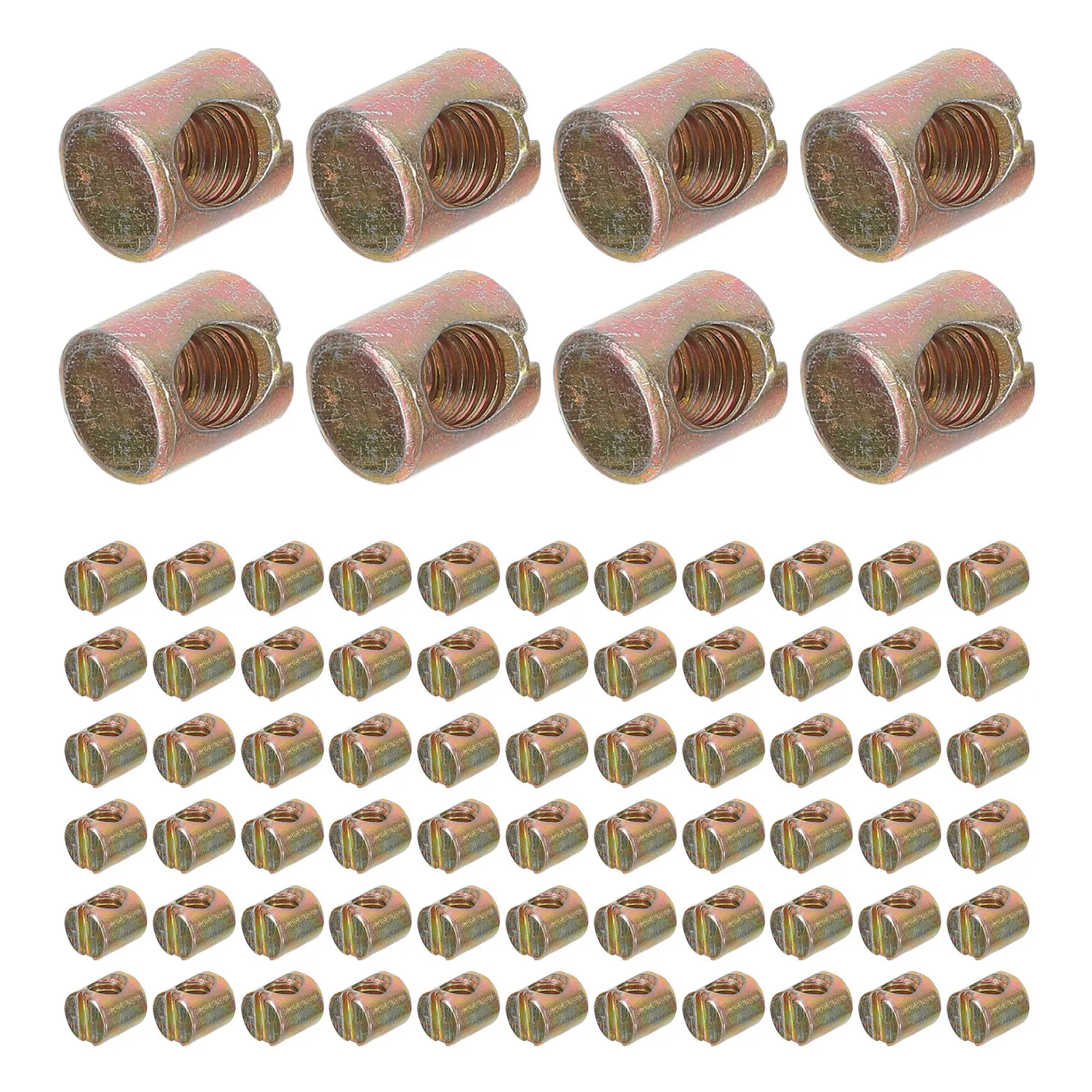 100Pcs Furniture Nuts M6 Carbo - Furniture Hardware Barrel Nut recension och pris