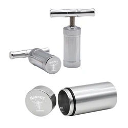 HORNET Aluminum Pollen Compressor Metal Herb Spice Crusher+Metal Stash Jar Accessories