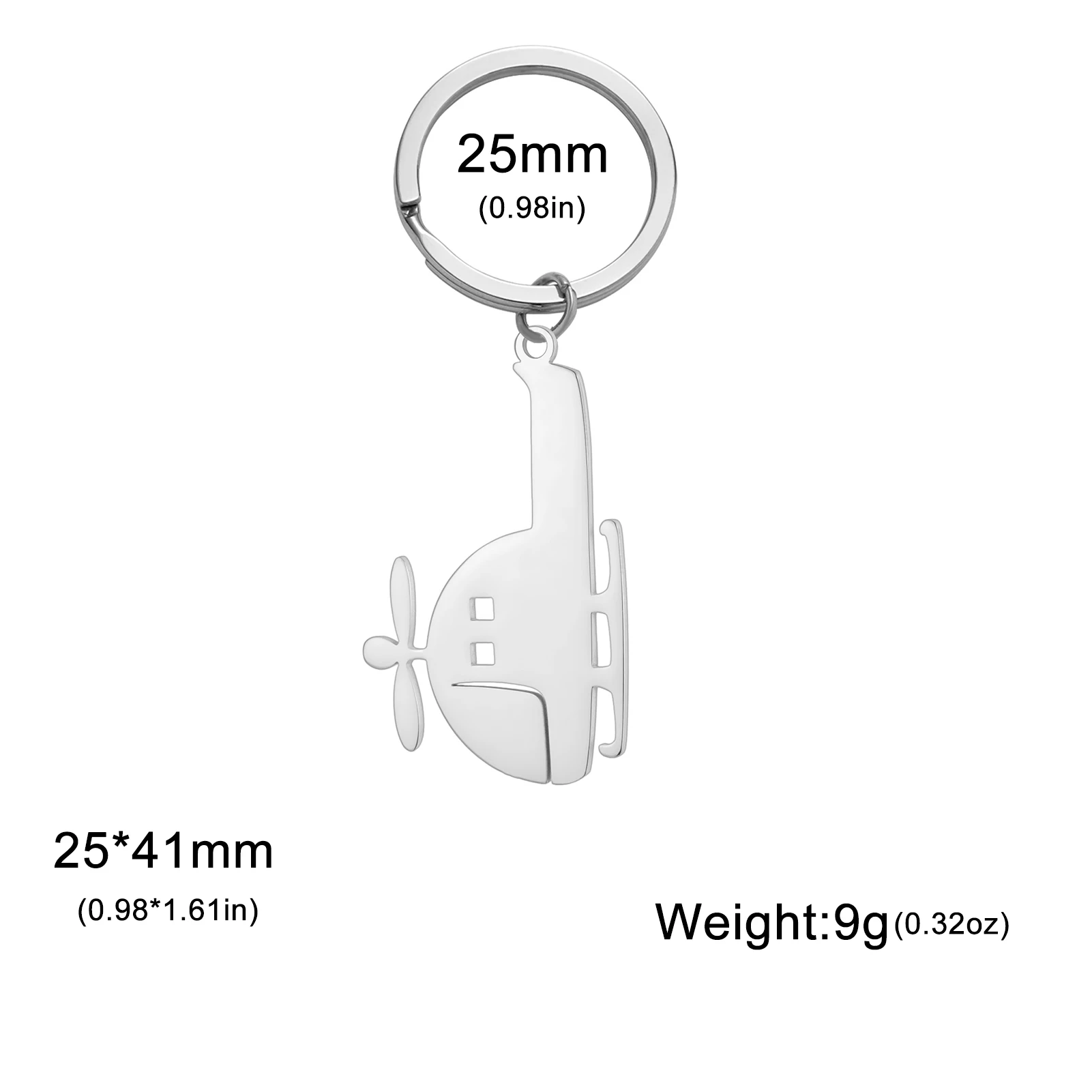 Fishhook Airplane Helicopter Plane Keychain Pilot Gift For Women Men Boy Kid Child Stainless Steel Key Chain Ring Jewelry