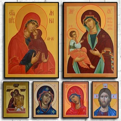 The Therapist Virgin Mary And Jesus Ikon Panagia Mother Of God Byzantine Orthodox Religious Canvas Wall Art For Room Home Decor