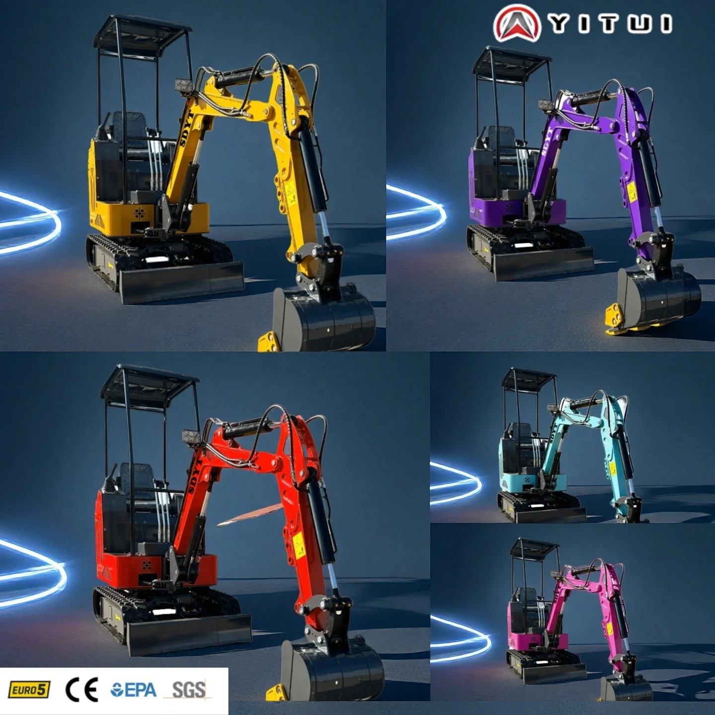 

High Quality Micro Digger Small Hydraulic Excavator Multiple Accessories Kubota Engine Ce Epa Euro 5 Mini Excavator Customized