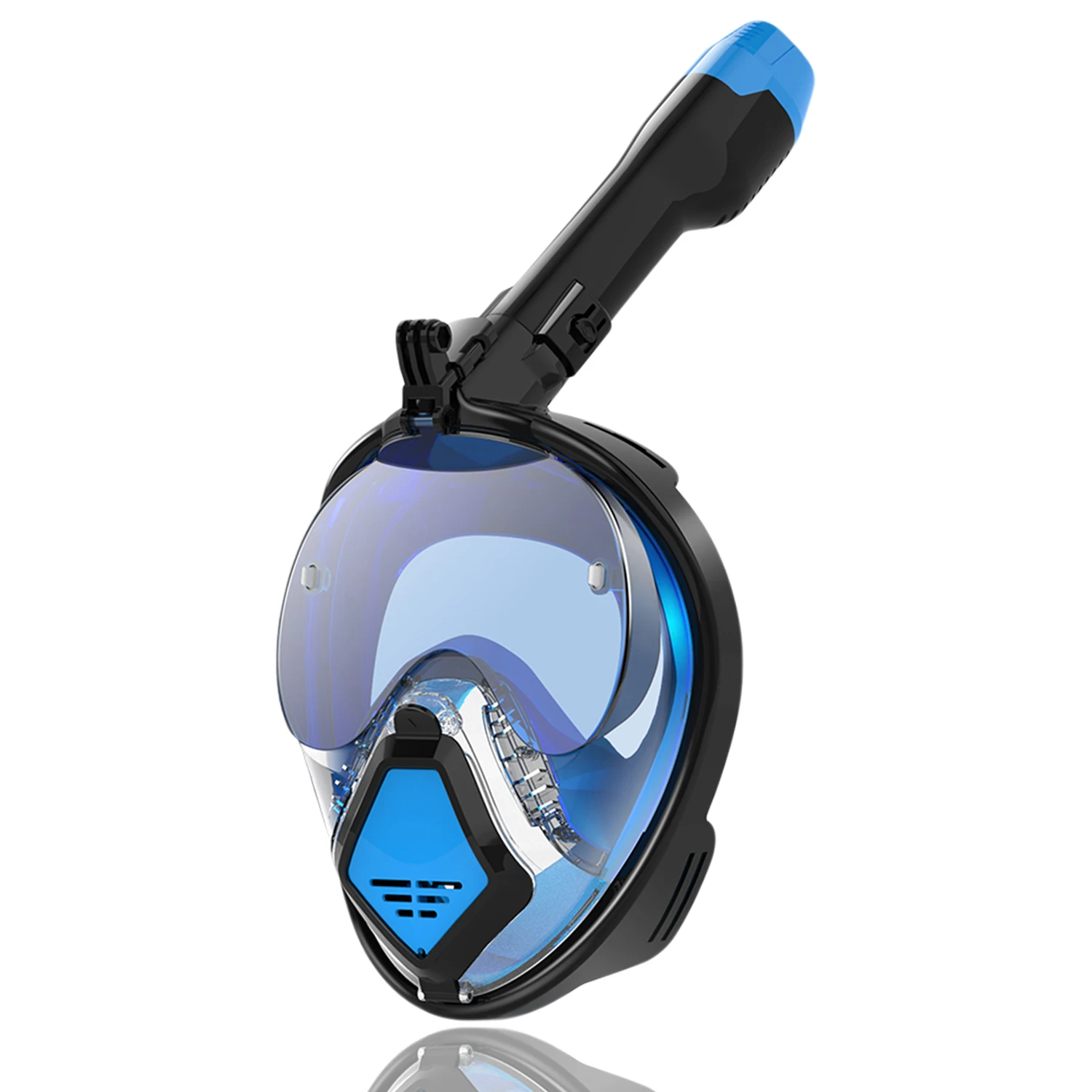 NONE Unterwasser-Schnorchel-Vollgesichts-Schwimmmaske für Erwachsene mit abnehmbarer Kamerahalterung, Sonnenblende, Atembrille, wasserdichte Sicherheitsbrille 5