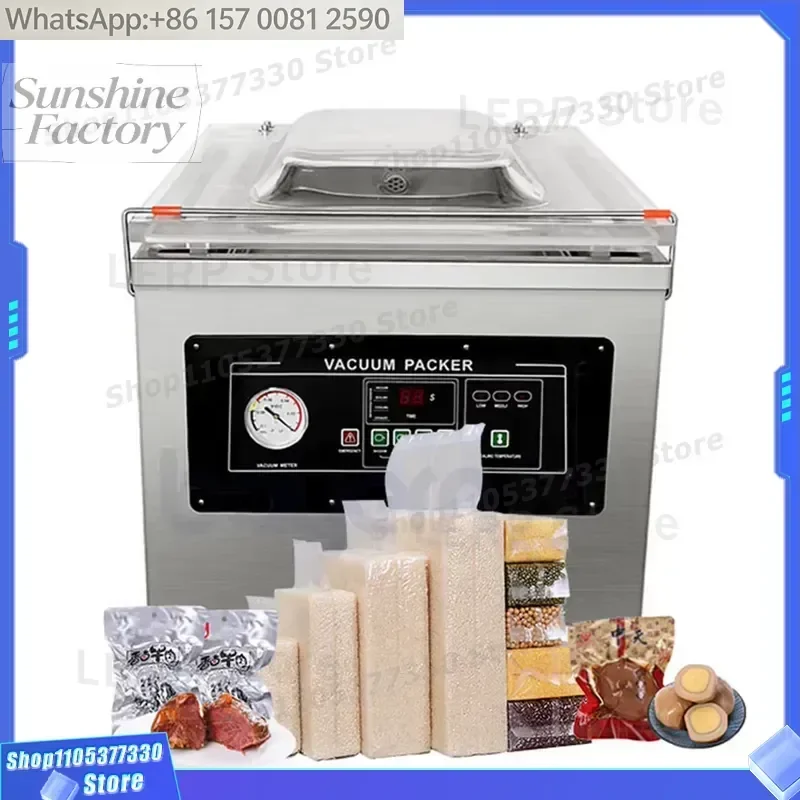 DZ-260 Small Household One Chamber Vacuum Packer Vacuum Machine for Food Packaging Fruit Vegetable Meat Automatic Vacuum