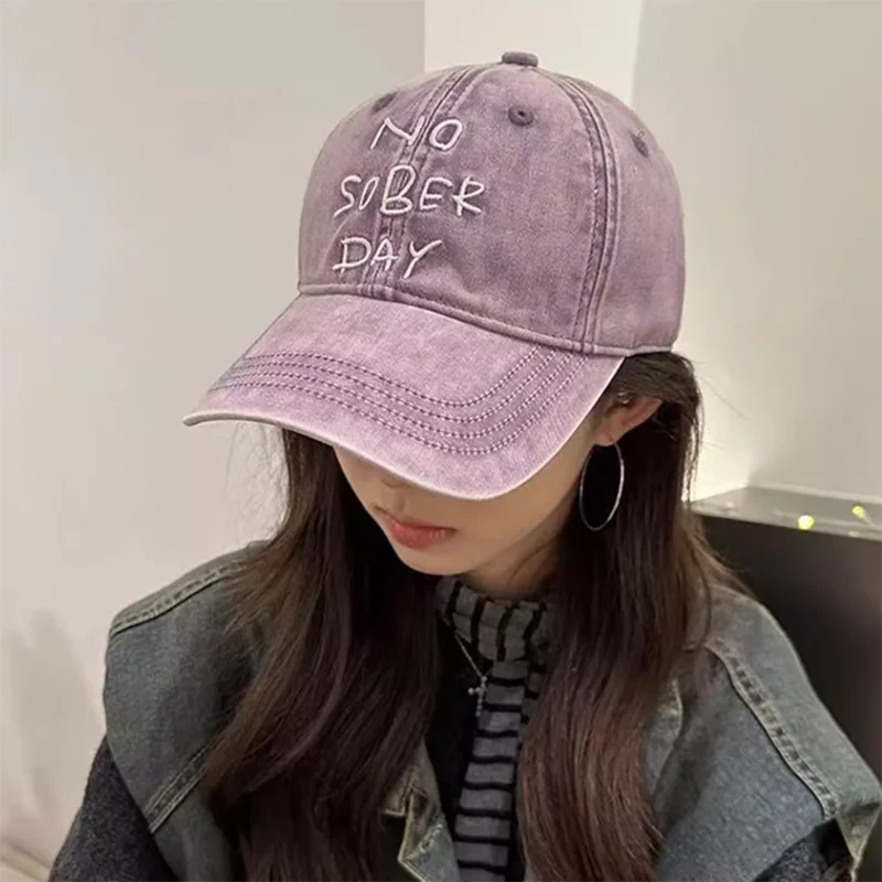 

Новая высококачественная регулируемая бейсболка в американском стиле, джинсы с вышивкой букв, мужская кепка в стиле ретро, однотонная женская кепка с козырьком