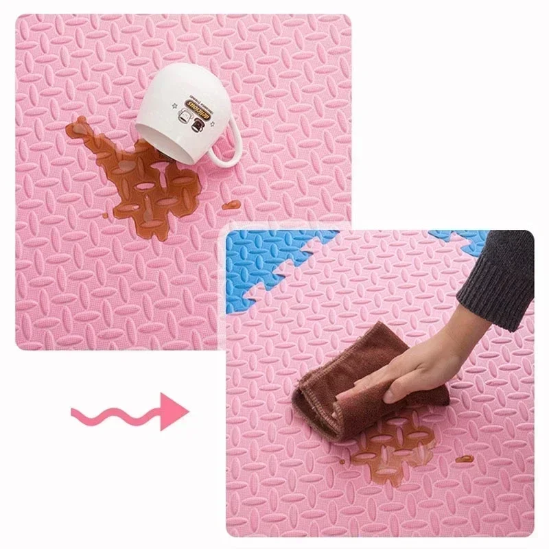 미끄럼 방지 아기 퍼즐 바닥 어린이 카펫 연동 운동 러그, EVA 폼 놀이 매트, 어린이 담요, 30x30cm, 12 개
