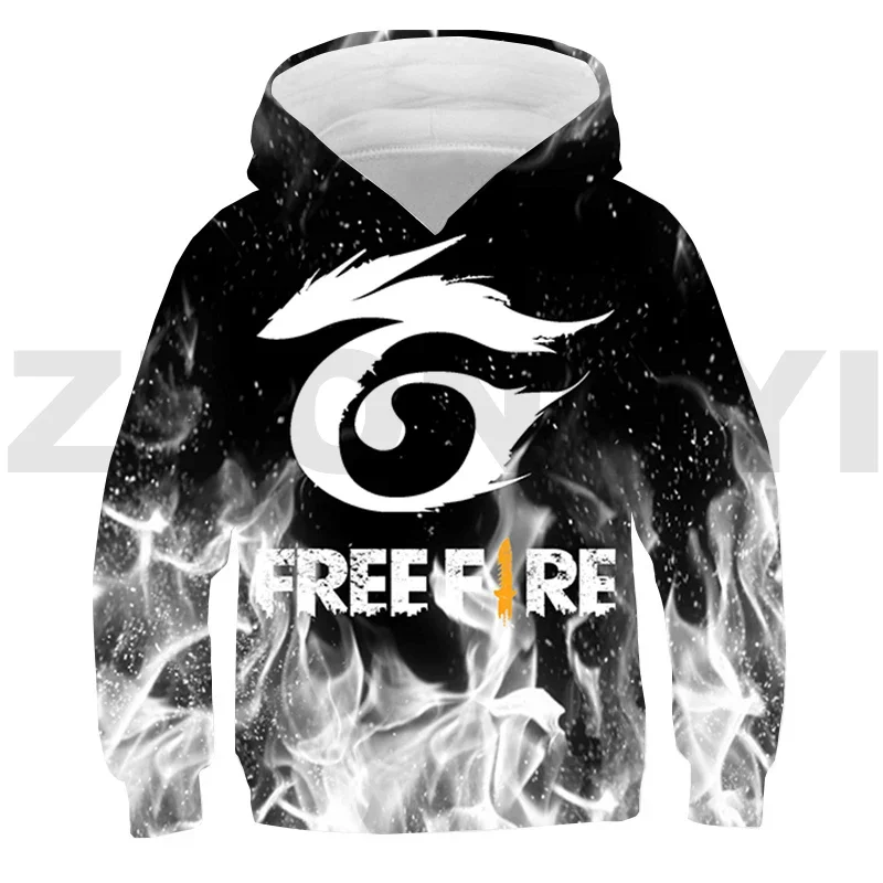 Fashion Game Free Fire Garena Sweatshirt Kids 3D Anime Free Fire Hoodie Children Teenager Streetwear Oversized Pullover Clothes