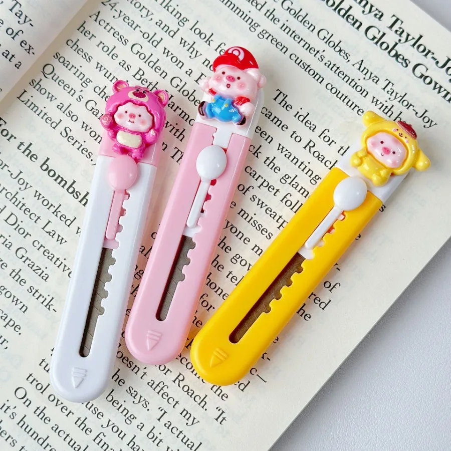 1Pc Mini Cartoon Art Knife Convenient Student Diy Handmade Paper Cutter Split Express Small Knife