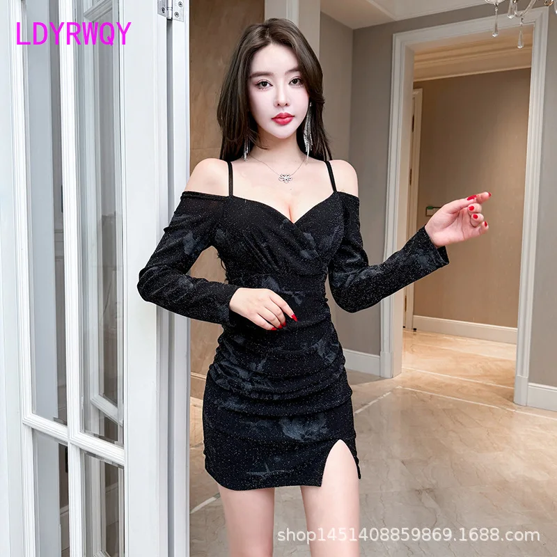 Night Head Store Sexy Dress 2024 New Women's Tight Strap Waist Bag Hip Skirt Night Work