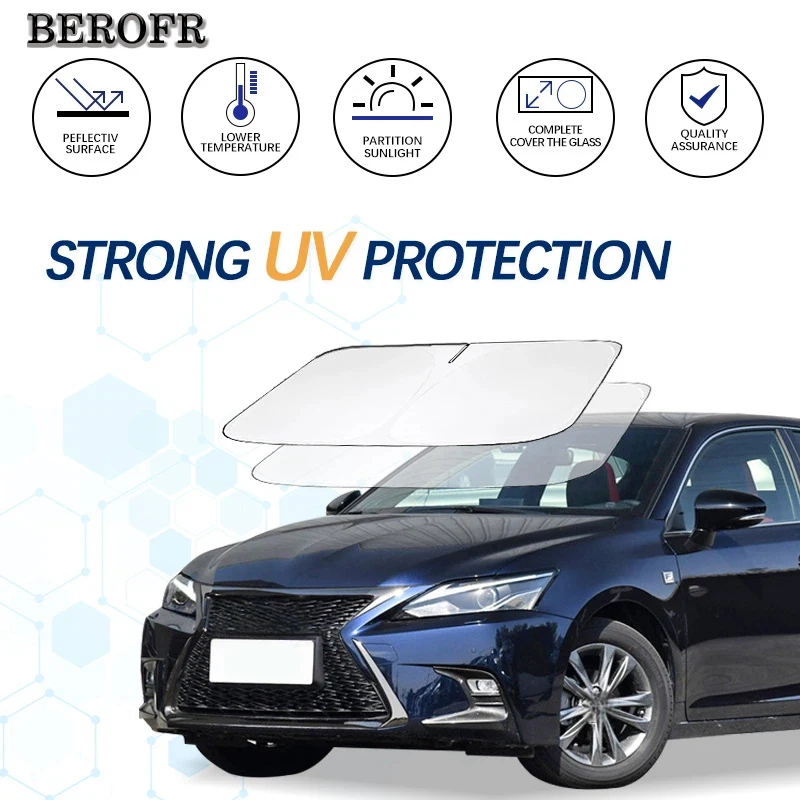 Windshield Sun Shade For Lexus Ct 200H Sunshade Sun Visor Protector Foldable Blocks UV Rays Keep Car Cooler