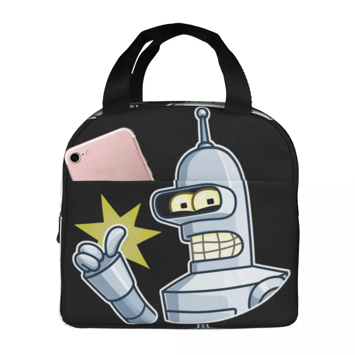 Futuramas Cartoon Comic Merch Insulated Lunch Bag For Travel Food Container Portable Thermal Cooler Bento Box