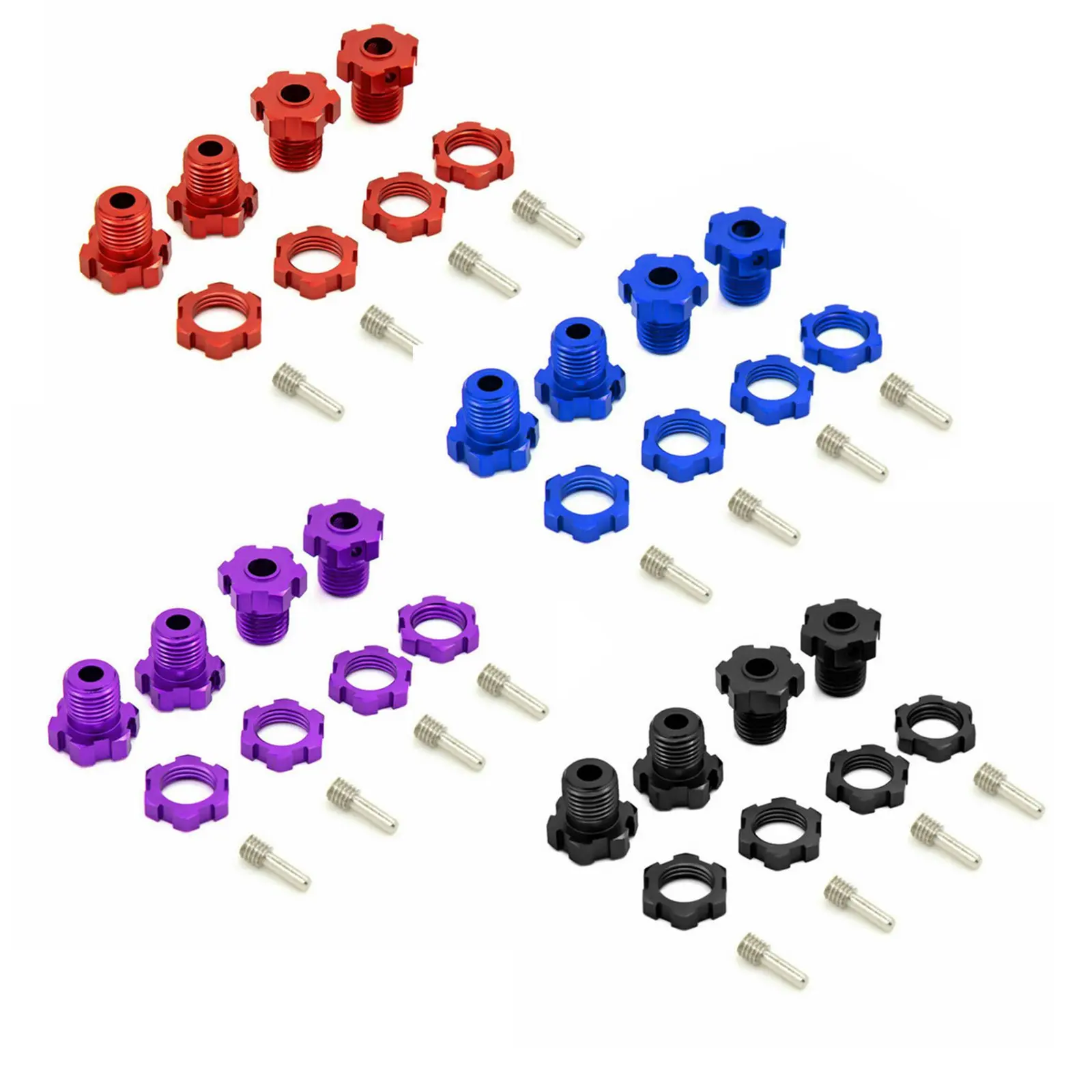 1 set 17mm Hex Nuts Splined Wheel Hubs 5353X for Traxxas 1/10 E-MAXX Summit E-REVO REVO 3.3 Slayer Pro 4X4 rc parts