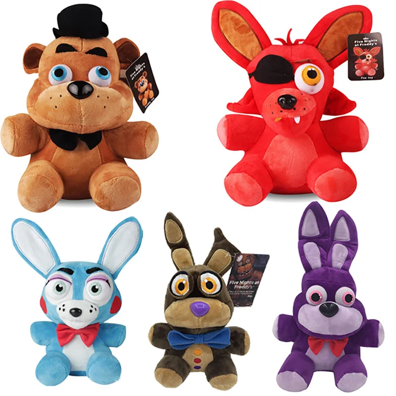 Juguetes de peluche de la periferia para niños, juego de animales, oso, conejo, zorro, muñeca de peluche suave, regalos de cumpleaños para niños, 18cm