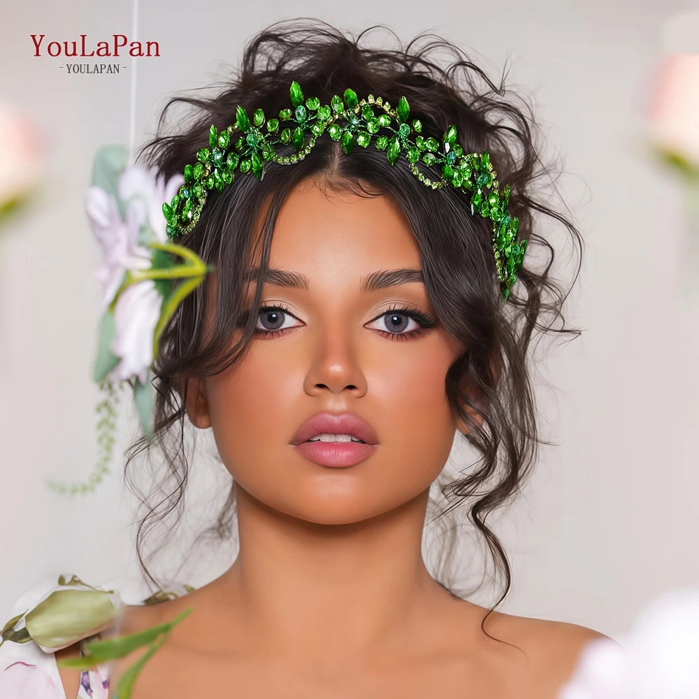 

YouLaPan Wedding Bride Rhinestone Headband Bridal Shining Hair Accessories Woman Party Hairpiece Jewelry Bridesmaid Gifts HP266