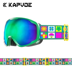 Kapvoe Teenager Kids Ski Goggles Winter Outdoor Sports Anti-fog Snowboard Goggles Double UV400 Child Skiing Mask Glasses New