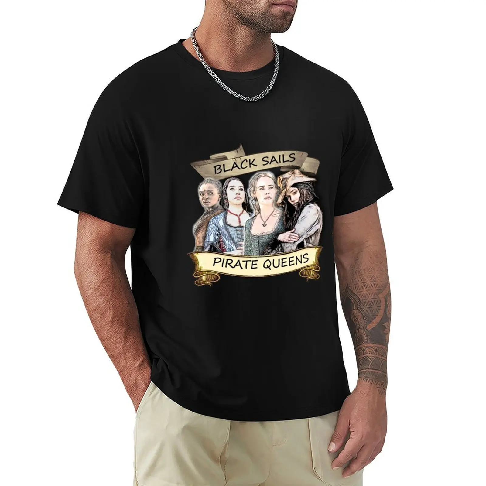 Pirate Queens of Black Sails T-Shirt No Iron Casual Short Sleeve Top