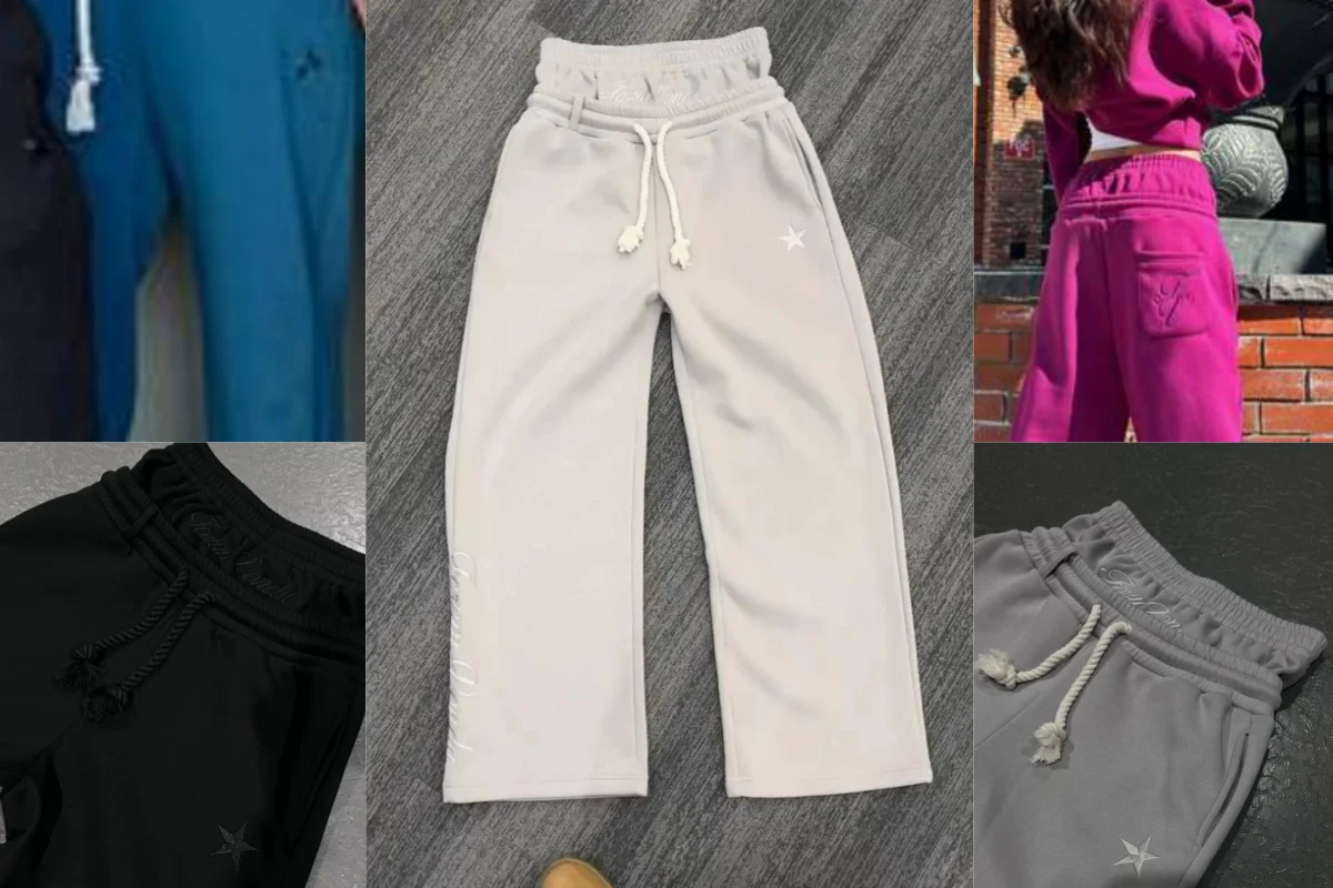 

Harajuku Свободные спортивные штаны с двойной талией Y2K Американские однотонные повседневные брюки с вышивкой букв в стиле хип-хоп с завязками на талии для бега