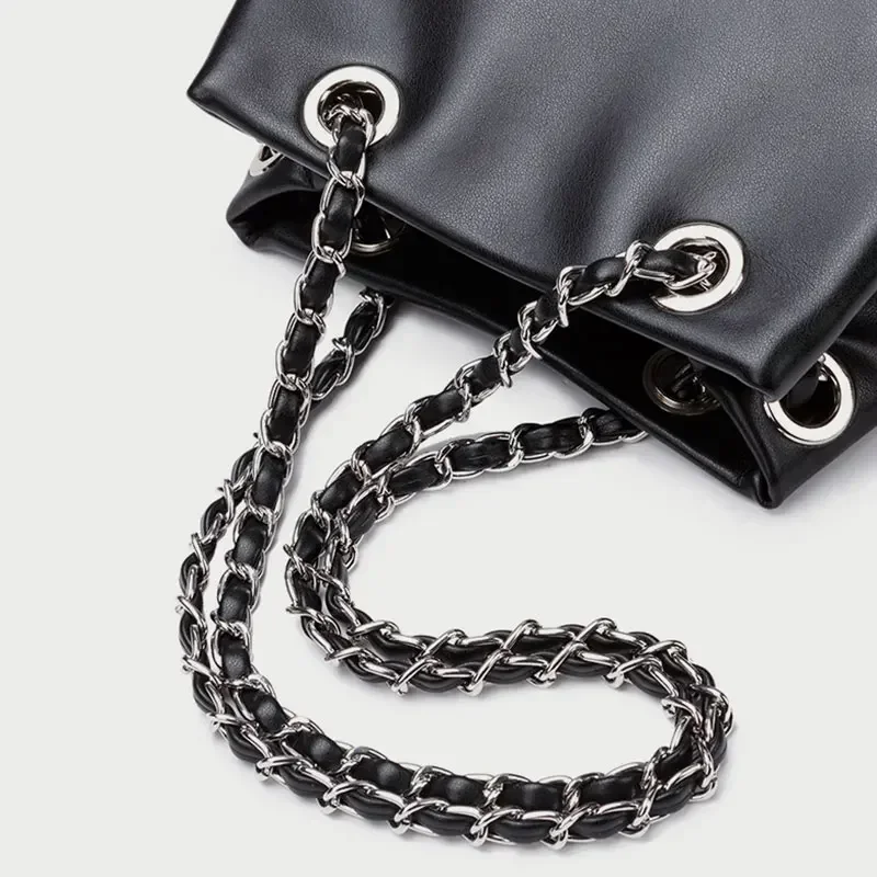 Yao dong, bolso de lujo con cadena para mujer, nuevo bolso cruzado de cuero genuino para mujer, bolso tipo cubo, piel de vaca de calidad, entramado de diamantes, hombro B