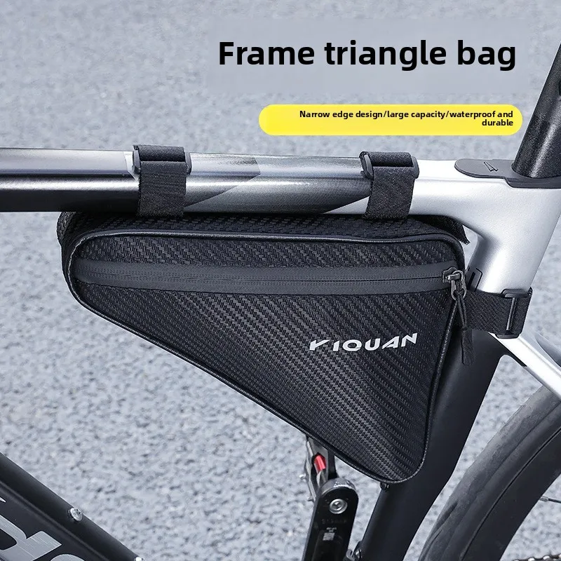 Yiquan saco de bicicleta mountain road bicicleta tubo saco triângulo saco de equitação de grande capacidade à prova dwaterproof água transversal saco equipamento de equitação