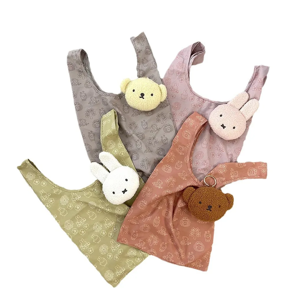 

Miffy милые сумки для покупок с героями мультфильмов Kawaii сумка для путешествий на открытом воздухе портативная большая вместительная легкая сумка для хранения на одно плечо для отдыха
