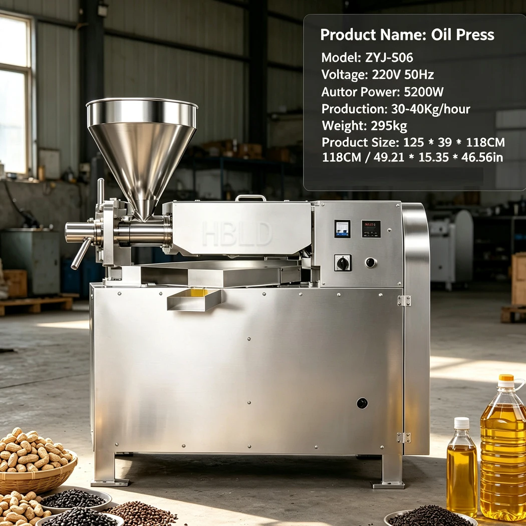 Industrial Seed Oil Press Machine Commercial Oil Extractor Cold Hot Press for Various Nut Raw Materials