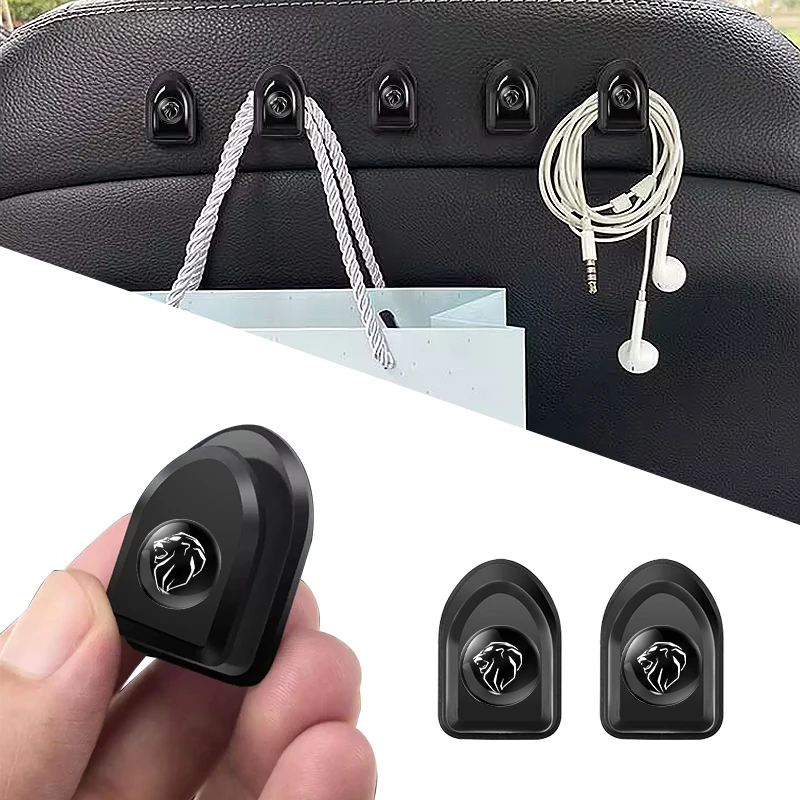 1/2/4pcs Car Styling Self Adhesive Mini Storage Hooks Accessories For Peugeot 206 3008 308 307 106 407 208 207 107 2008 508 408