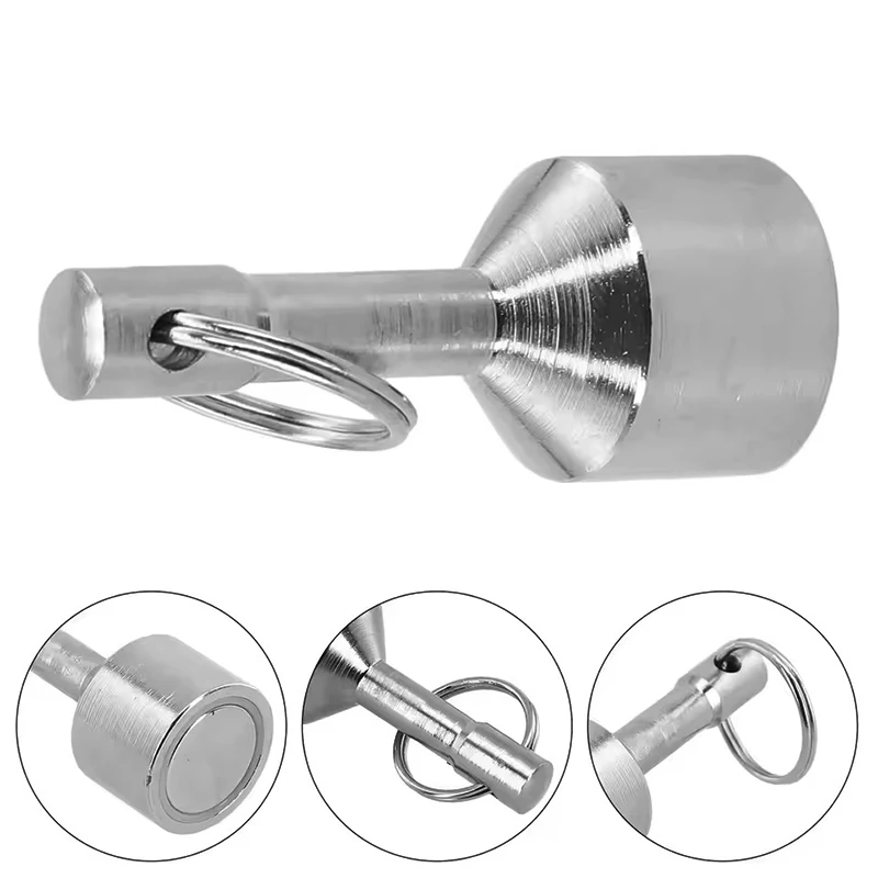 Super Strong Metal Magnet Check Car Keys Keychain Split Ring Pocket Keyring Hanging Holder Portable Outdoor Tools Silver Color