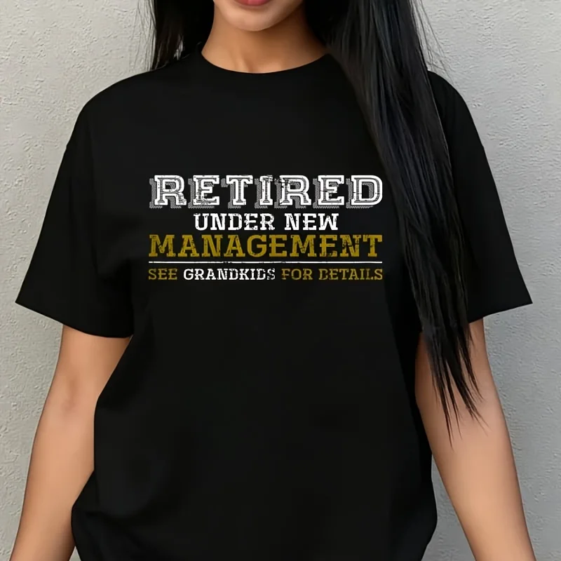 Funny Grandkids Grandpa Retirement Gift Retired Women's Plus Size T-Shirt 100% Cotton 220g