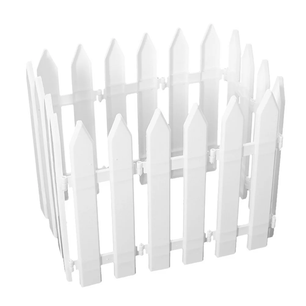 30 Pcs Outdoor Decor Splice Christmas Tree Fence Garden Barrier Decoration Miniature Picket White