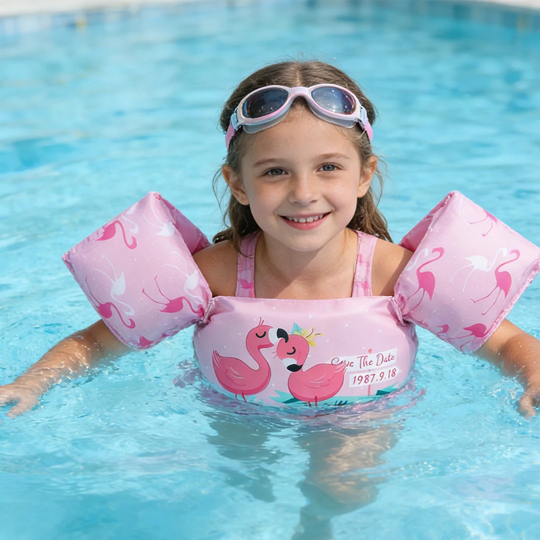 Kids Swim Life Jacket Vest for Swimming Pool,Swim Aid Floats,Toddler Swim Vest with Suitable for 30-50 lbs Infant/Baby/Sea/Beach view 5
