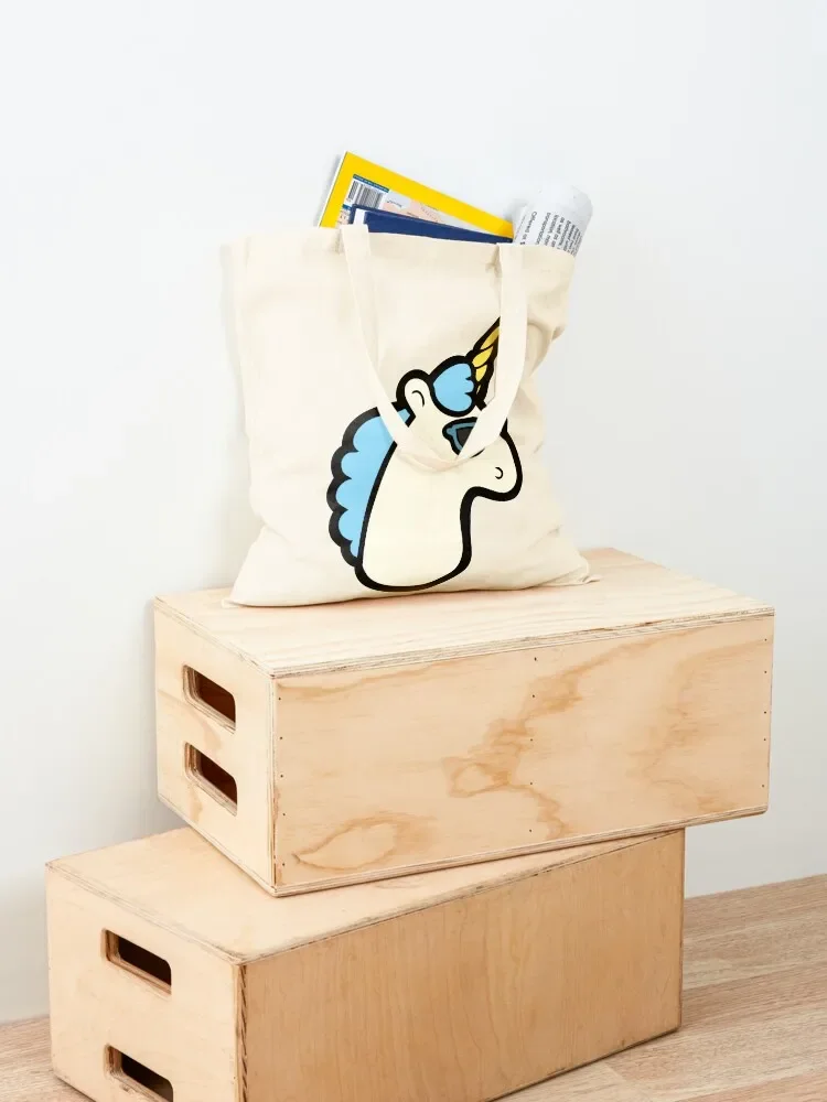 وحيد القرن هي نمط رائع - حقيبة حمل زرقاء حقيبة مخصصة حقائب قماش حقيبة حمل مخصصة أكياس التسوق #4