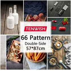 TENWISH 57X87cm Studio Photo Backdrop Barn Wood Rustic Brick Wall Marble Slate Texture for Food Still Life Products Background